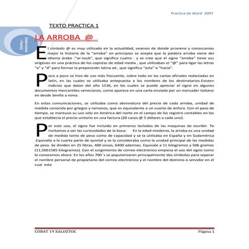 Practica i | DOCX