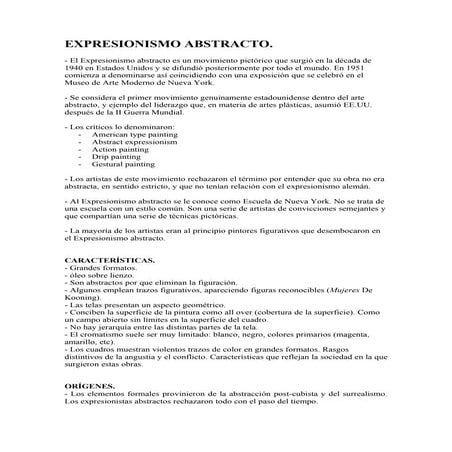 Expresionismo abstracto | PPTX