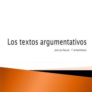 Textos argumentativos