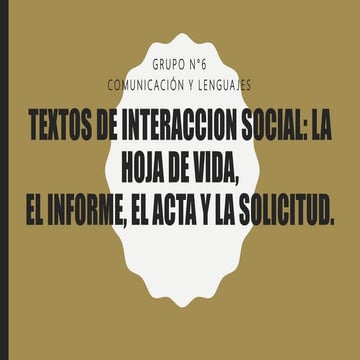 TEXTOS DE INTERACCION SOCIAL | PPTX
