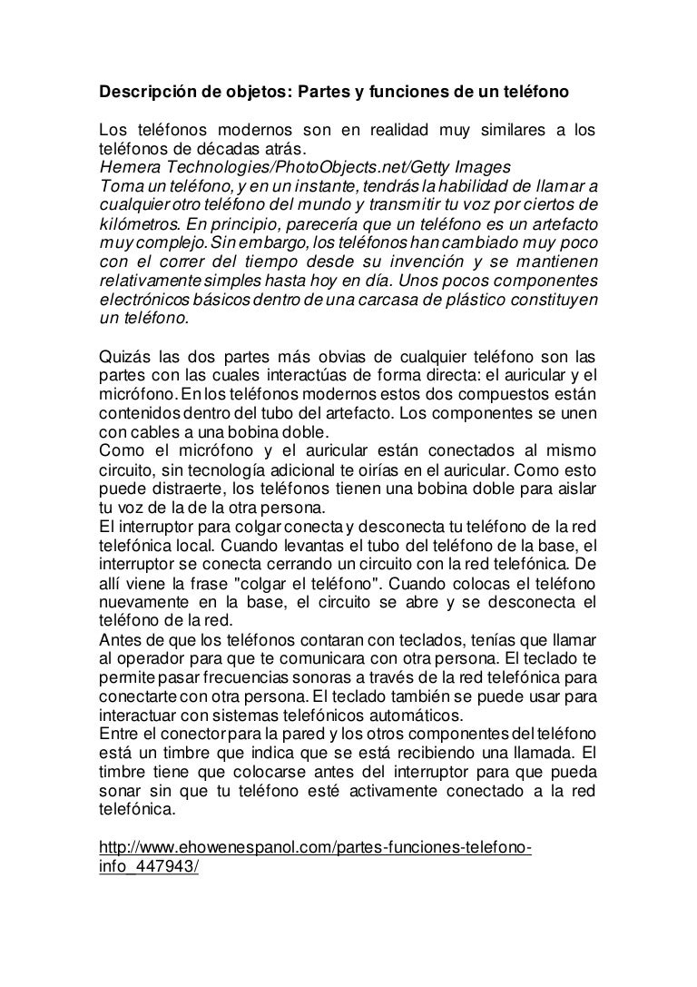 Textos descriptivos