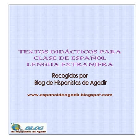 Textos didácticos para clase de español