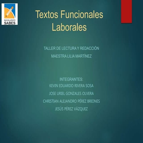 Textos funcionales laborales