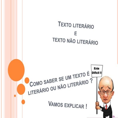 Textos literários e não literários