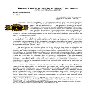 O GENOCÍDIO DO POVO PRETO COMO REFL...