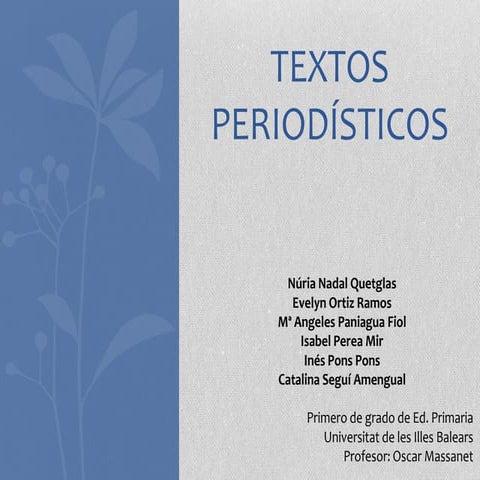 Textos periodísticos