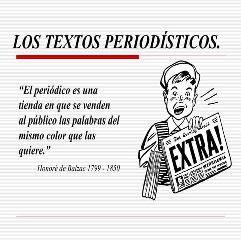 Textos periodísticos.