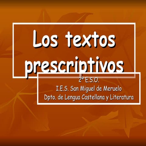 Textos prescriptivos
