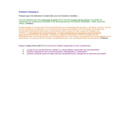 Frases que me han llamado la atención