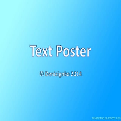 Text Poster  Effect Photoshop Tutorial