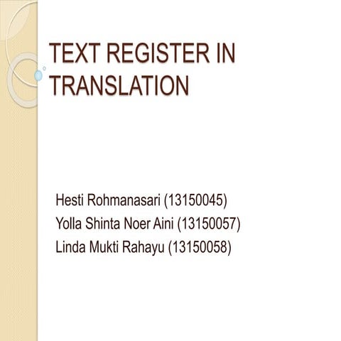 Text Register In Translation