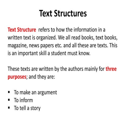 Text structures