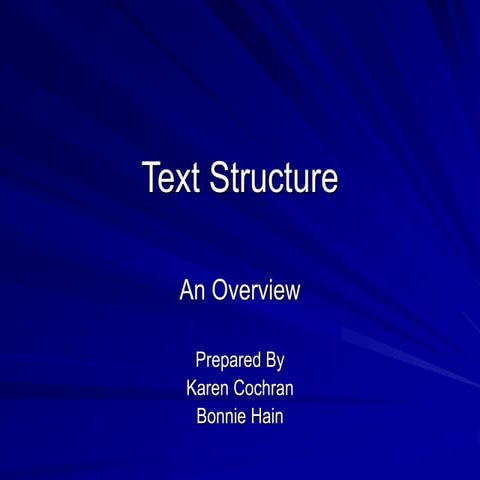 Text Structures and Teaching Procedures | PPTX