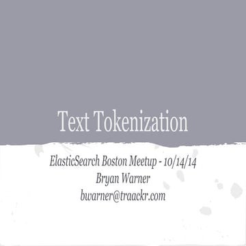 Text Tokenization