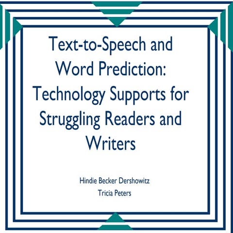 Text to speech and word predicition