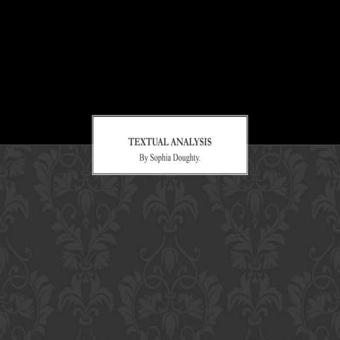 Textual Analysis