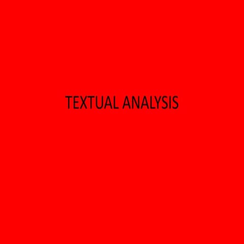 Textual analysis