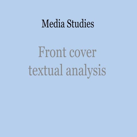 Textual analysis