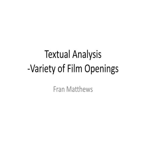 Textual Analysis