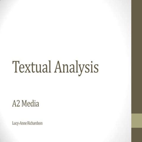 Textual Analysis