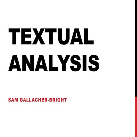 Textual Analysis