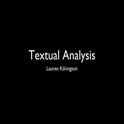 Textual analysis