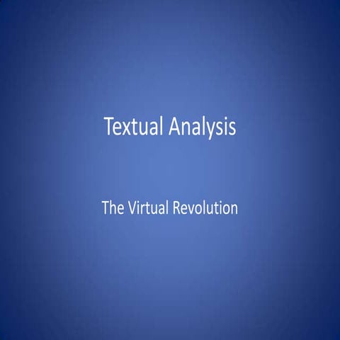 Textual Analysis