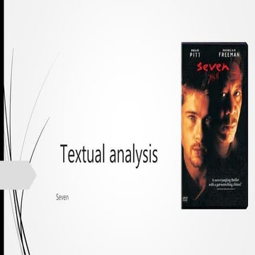 Textual analysis  of se7en 