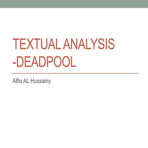 Deadpool presentation | PPT