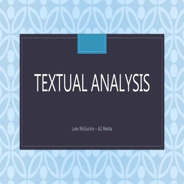 Textual analysis 3
