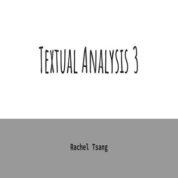 Textual analysis 3