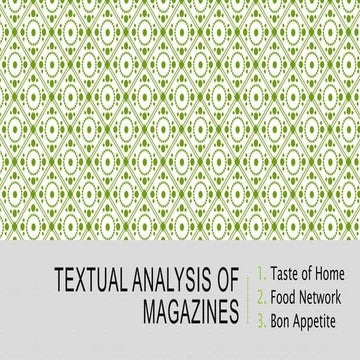 Textual analysis of magazines
