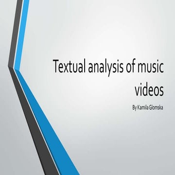 Textual analysis of music videos