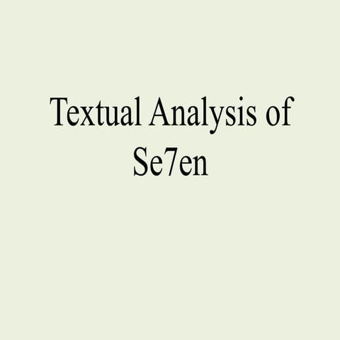 The Shining Textual Analysis | PPTX