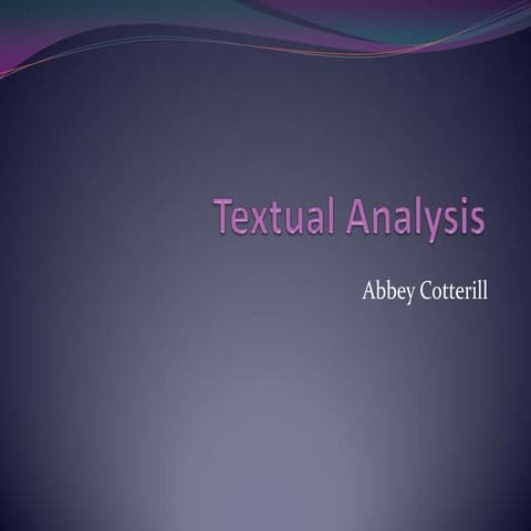 Textual analysis of seven