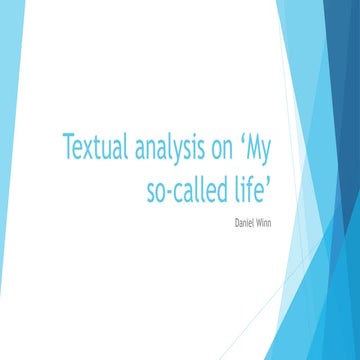 Textual analysis on ‘my so called life’