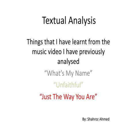 Textual analysis presentation