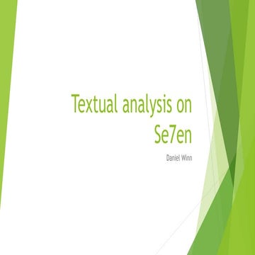 Textual analysis se7en
