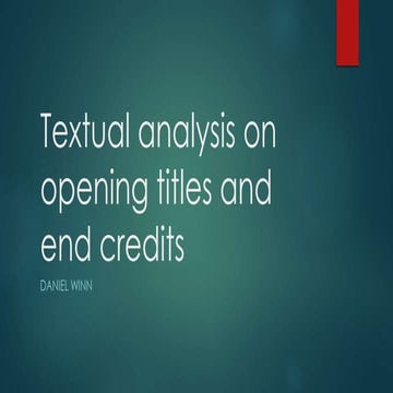 Textual analysis using 'art of the title'
