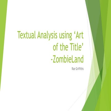 Textual analysis using ‘art of the title'