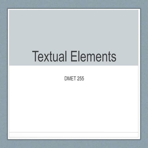 Textual elements