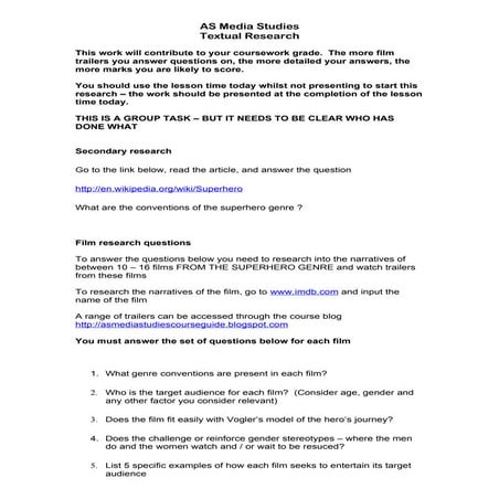 Textual research assignment