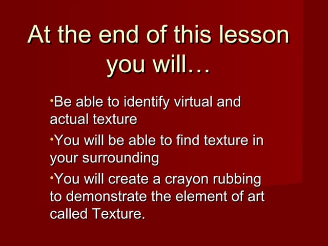 Texture-Element of Design-Art Lesson