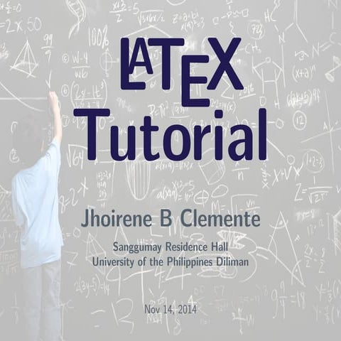 LaTex Tutorial