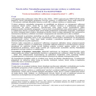 Tézy k Národnému programu rozvoja v...