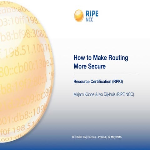 IP Address Certification (RPKI)