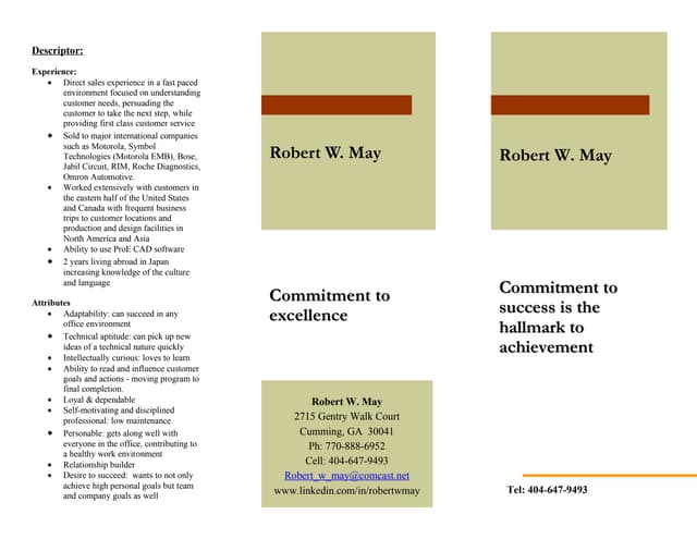Tri-fold Presentation