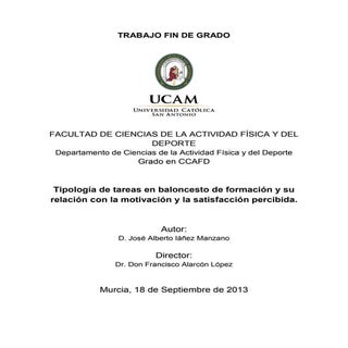 Tipología de tareas en baloncesto d...