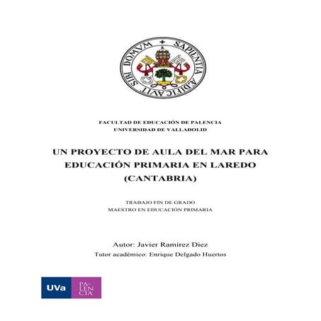 Un proyecto de aula del mar para educación primaria en Laredo (Cantabria)