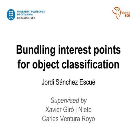 Bundling interest points for object classification